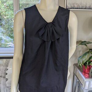 Juicy Couture Black Sleeveless Bow-front Shirt